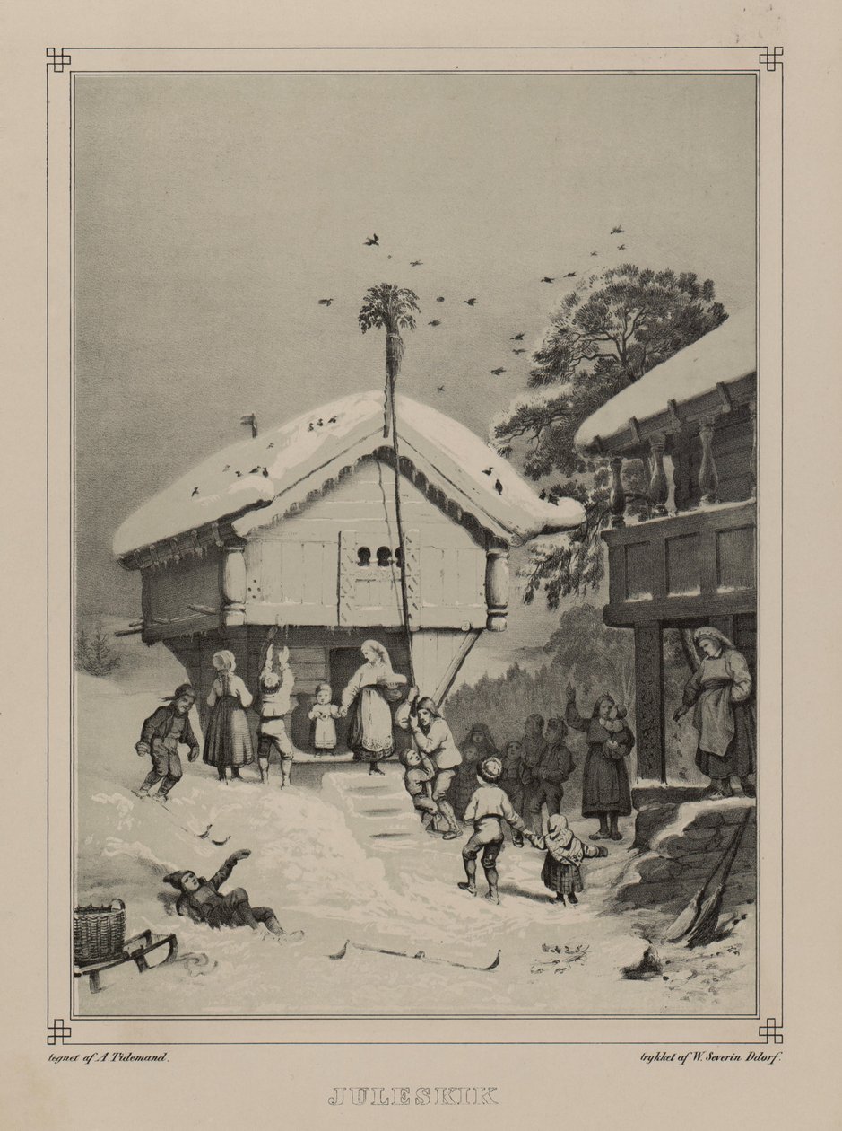插图取自 Asbjørnsen, P.Chr. 在《图纸》中制作的挪威一书。 由 Chr. Tønsberg 出版 (no, 1848) 作者 阿道夫·泰德曼德