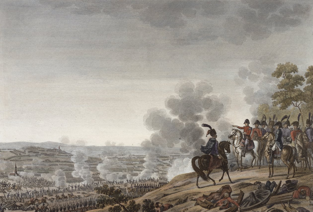 莫斯科战役，1812年9月7日，由Jacques Couche（b.1759）（aquatint）刻。 作者 阿道夫·罗恩（Adolphe Roehn）