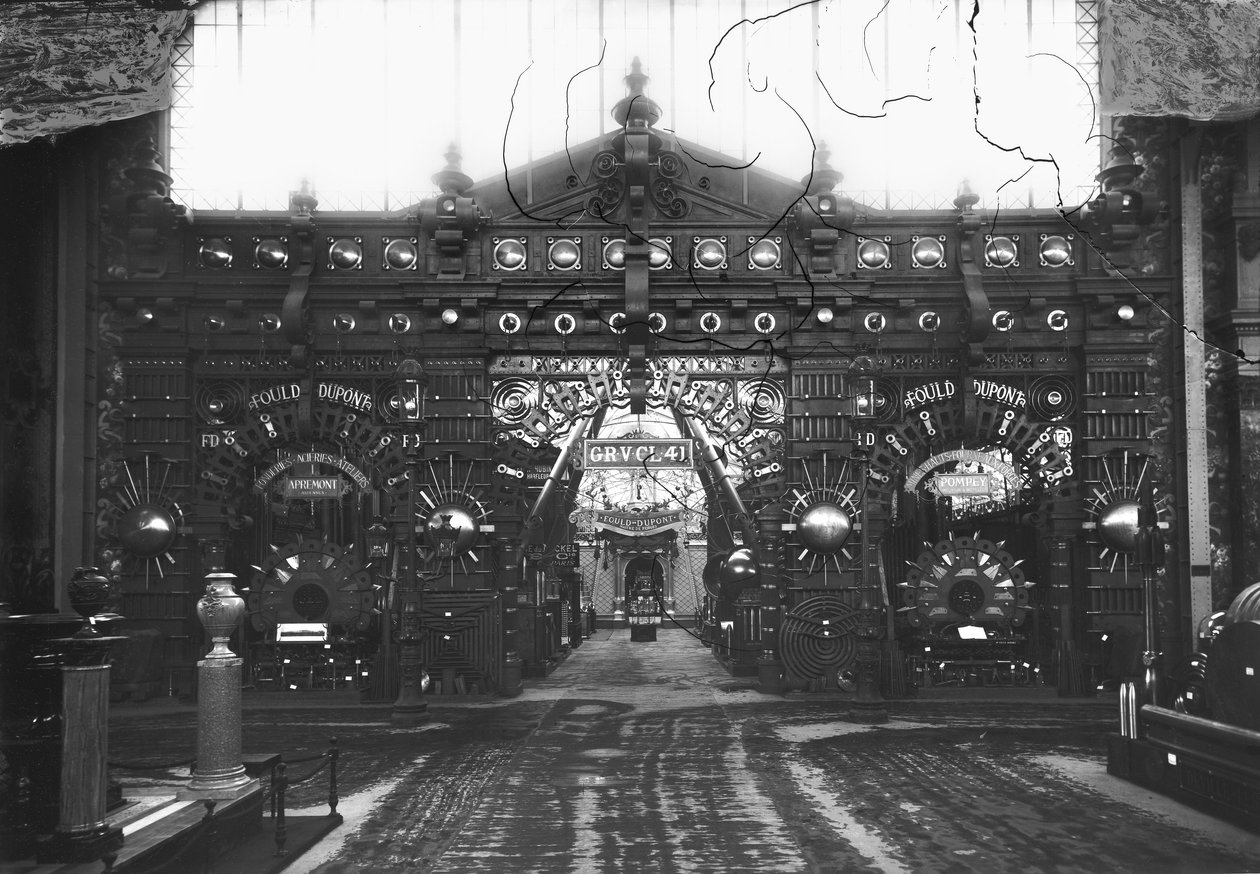 1889年巴黎世界博览会冶金馆门廊 作者 阿道夫·吉拉顿（Adolphe Giraudon）