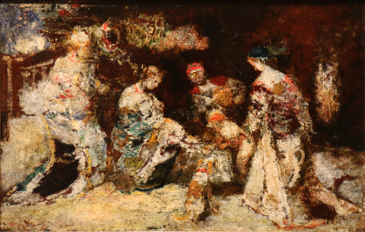 公园场景。 作者 阿道夫·约瑟夫·托马斯·蒙蒂切利