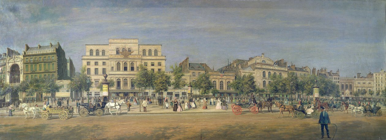 Le Boulevard du Temple及其几个剧院的全景，c.1860 作者 阿道夫·武术·波蒙特