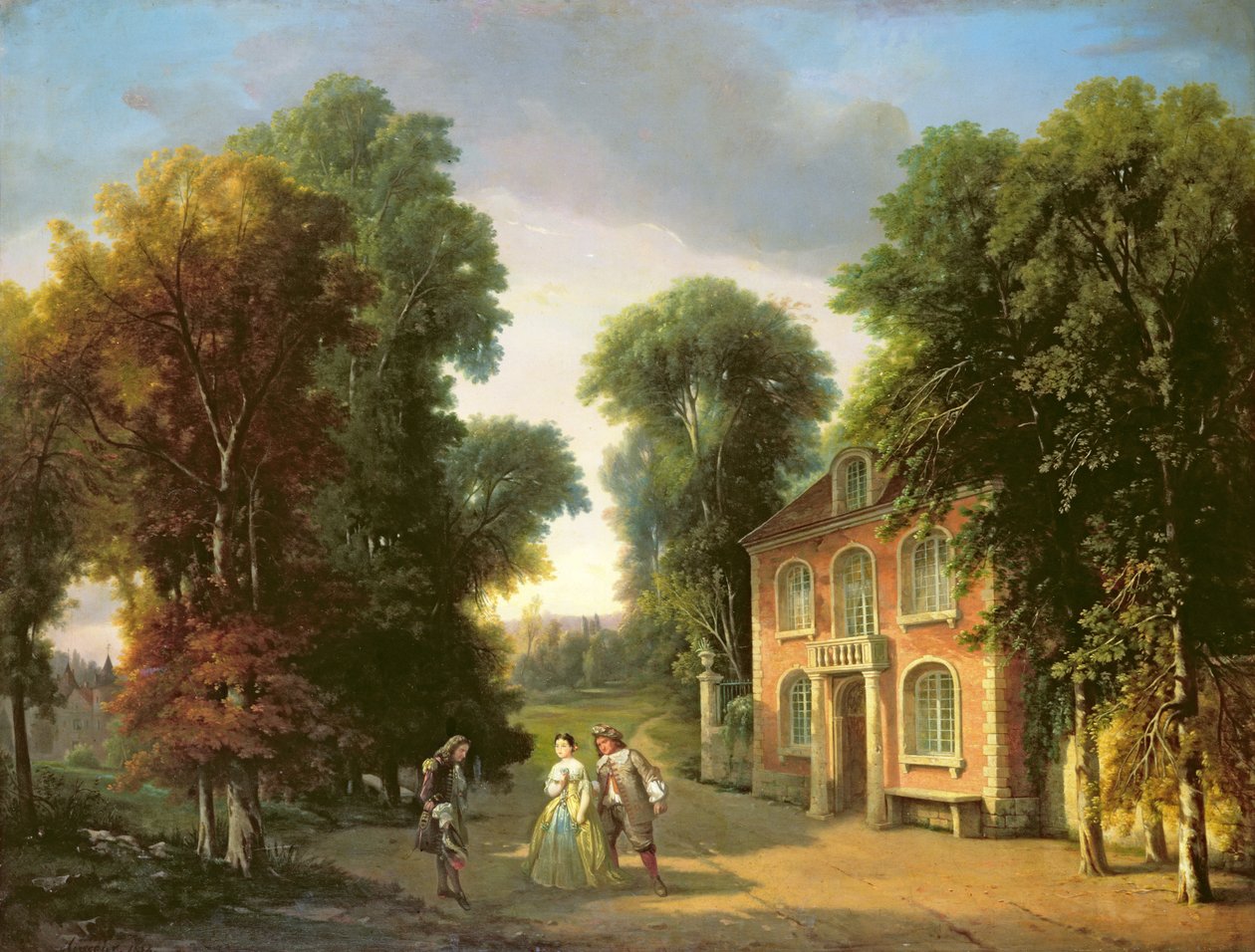 1852年莫里哀（1622-73）乔治丹丁的场景 作者 阿道夫·米勒库尔（Adolphe Mirecourt）