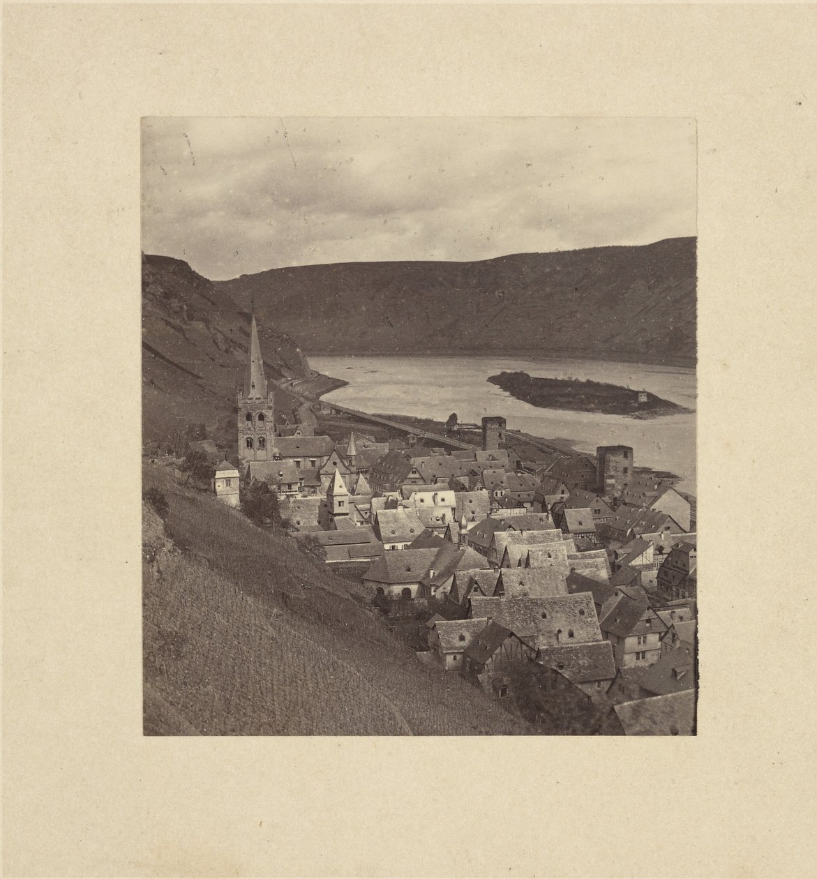 莱茵河景观 作者 阿道夫·布劳恩（Adolphe Braun）