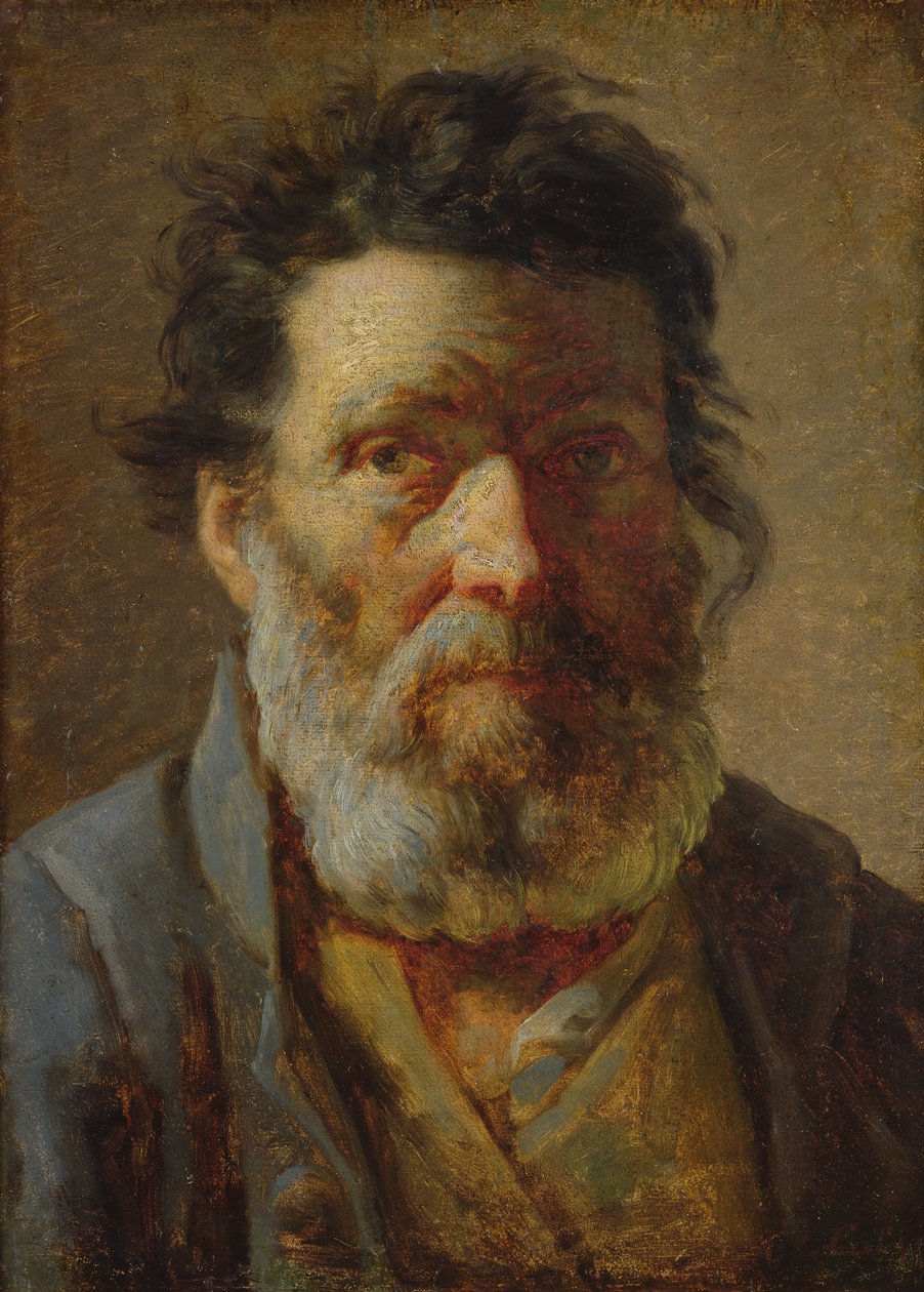 一位老人的头 作者 阿道夫·费利克斯·卡尔斯（Adolphe Felix Cals）