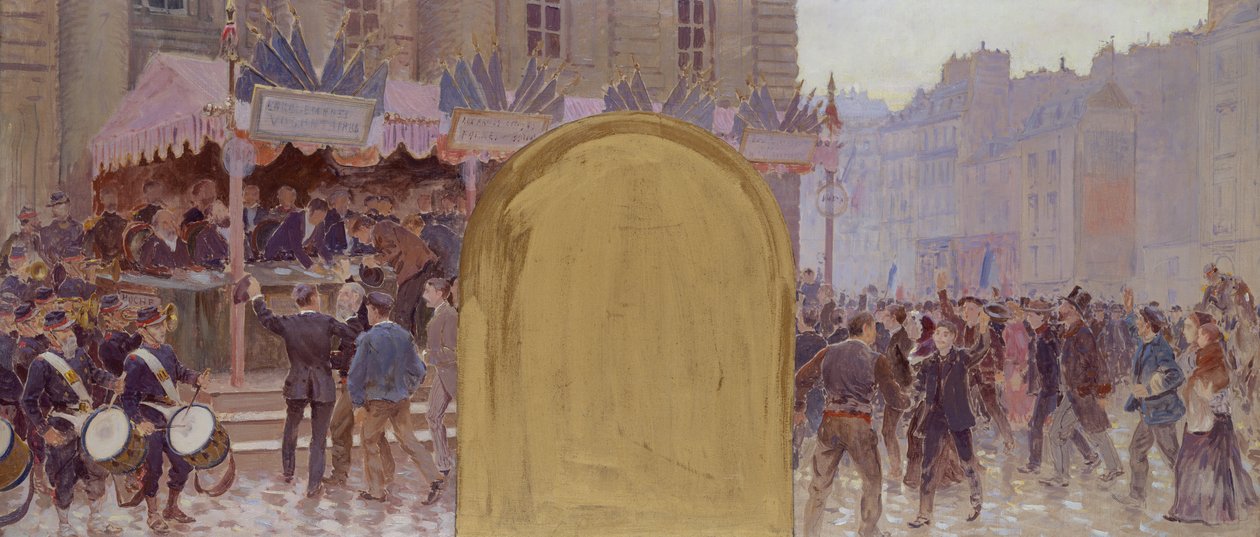 招募志愿者，Place du Pantheon 作者 阿道夫·古斯塔夫·比内（Adolphe Gustave Binet）