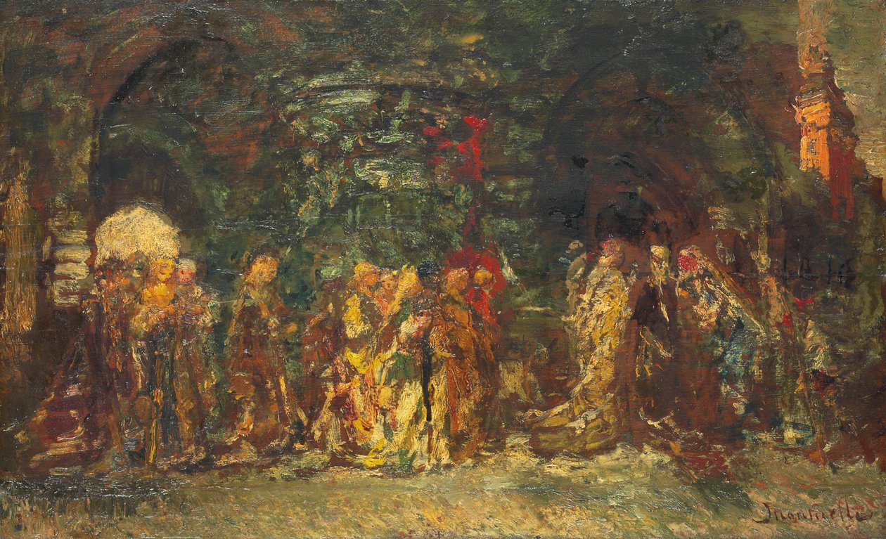 1880年的游行 作者 阿道夫·约瑟夫·托马斯·蒙蒂切利