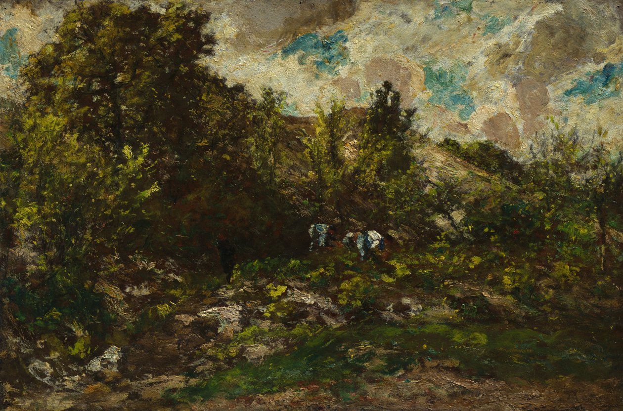 秋天，约 1867-69（木板油画） 作者 阿道夫·约瑟夫·托马斯·蒙蒂切利