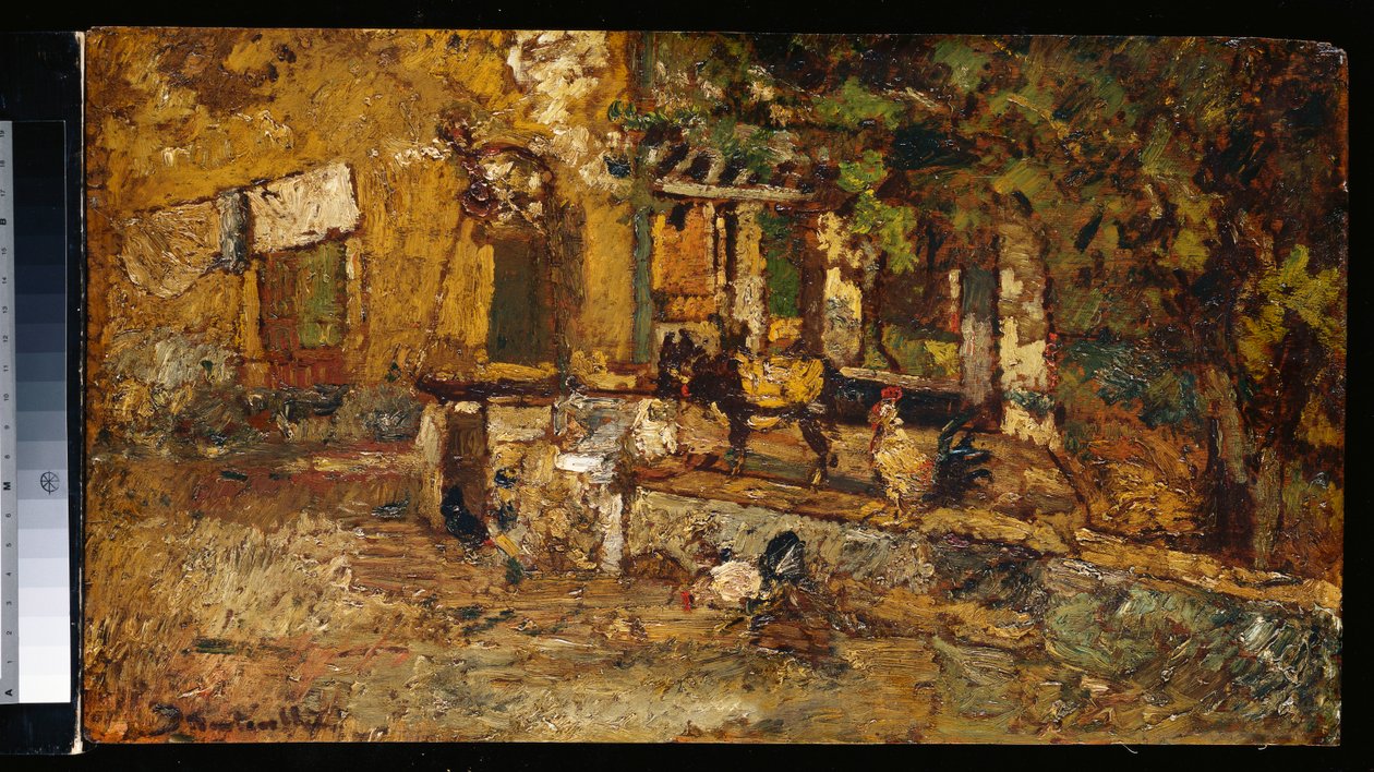 驴和公鸡的农家院 作者 阿道夫·约瑟夫·托马斯·蒙蒂切利