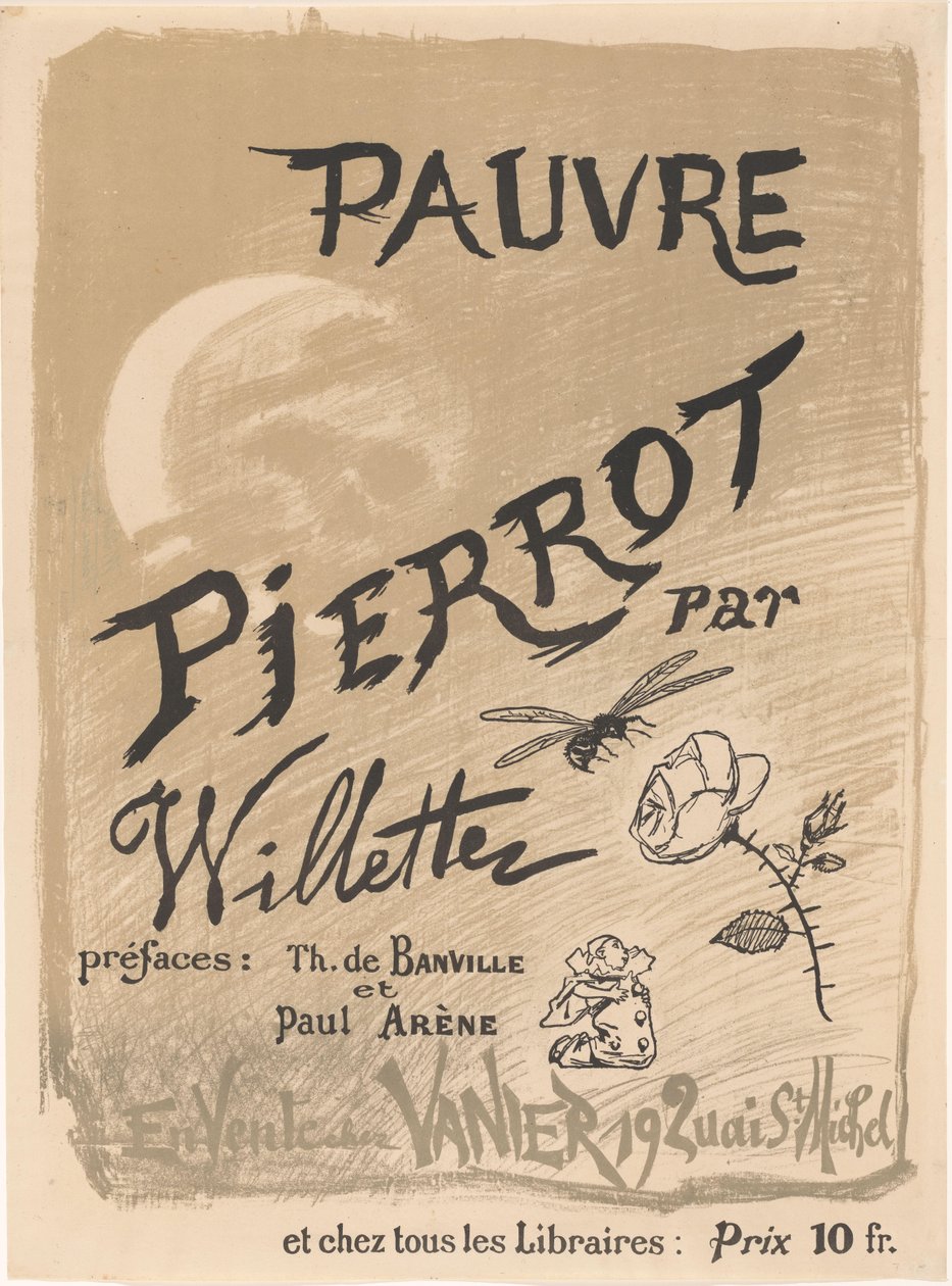 Adolphe Léon Wilette 的《Pauvre Pierrot》海报 作者 阿道夫·莱昂·威莱特