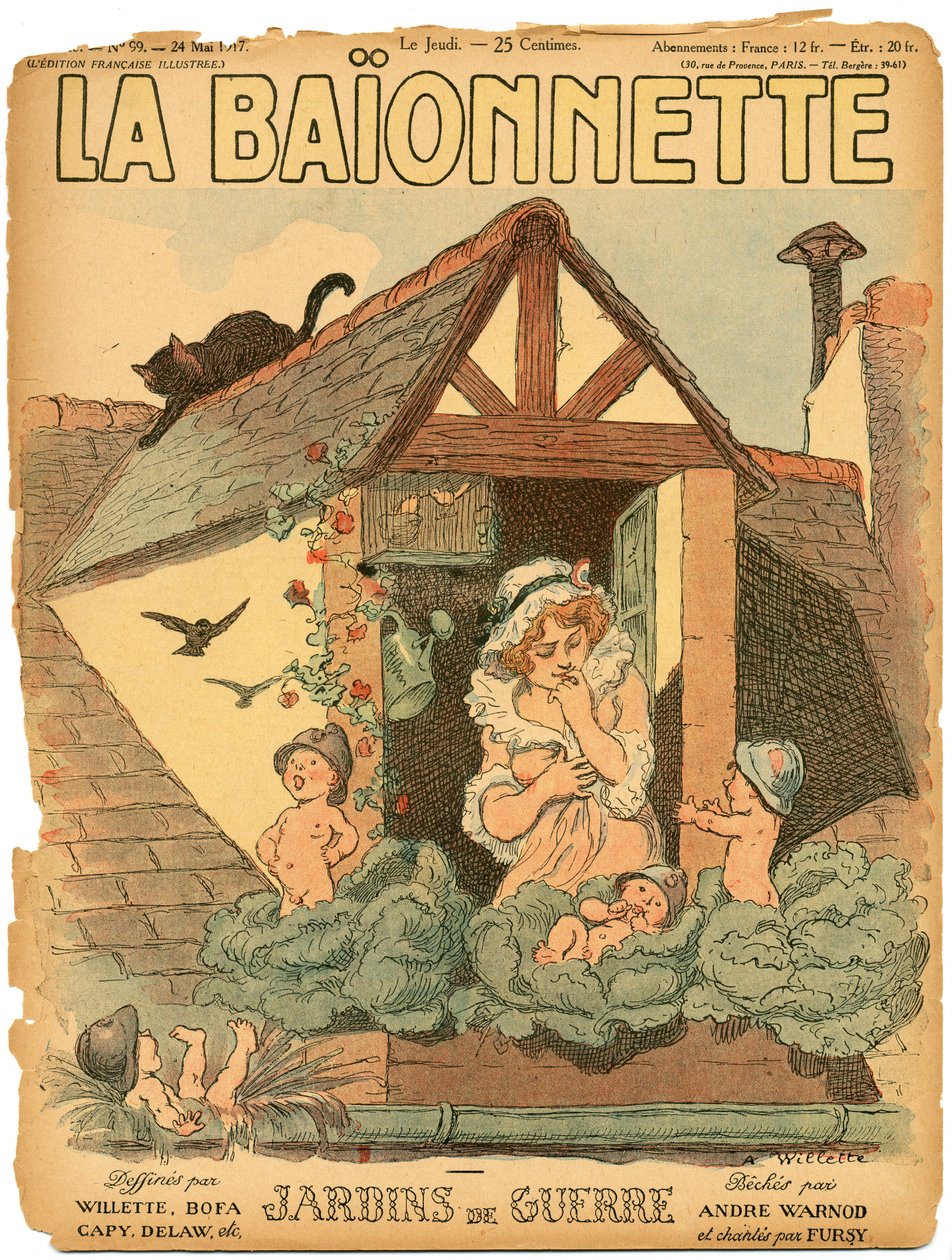 La Baionnette》的封面，彩色讽刺作品 作者 阿道夫·莱昂·威莱特