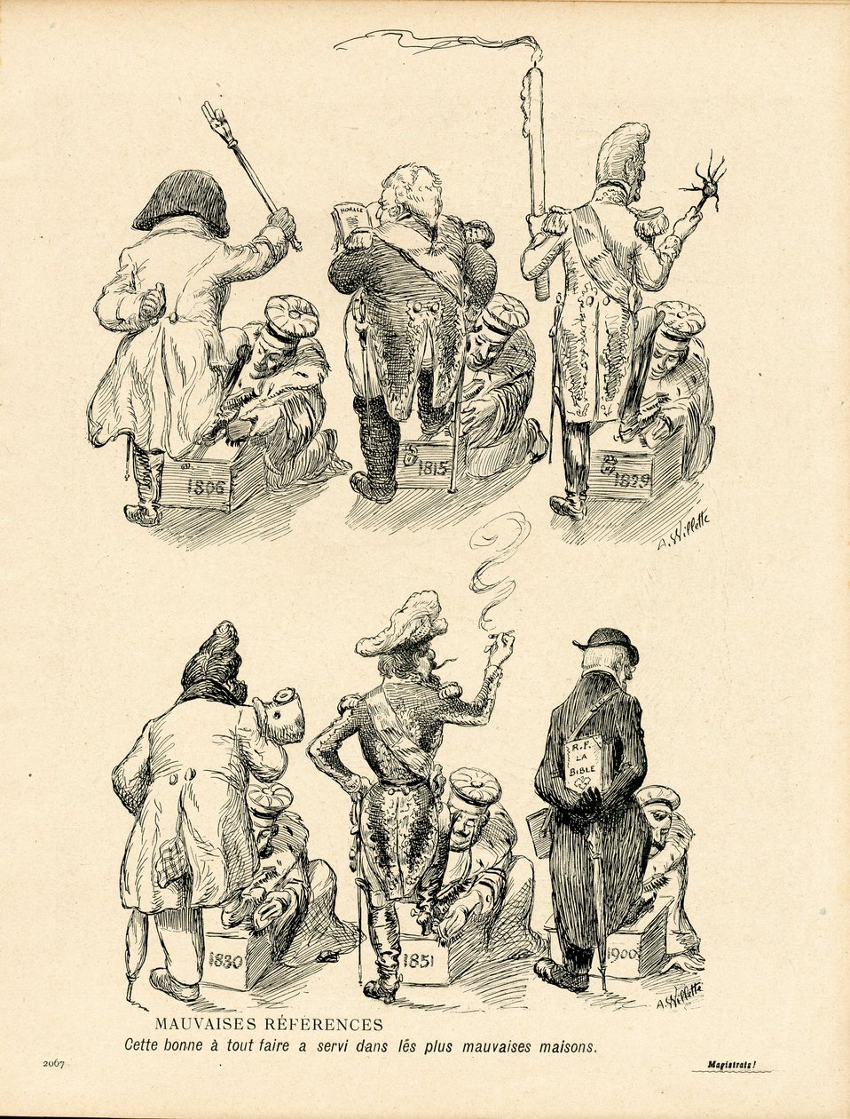 黄油板，编号123，彩色讽刺画 作者 阿道夫·莱昂·威莱特