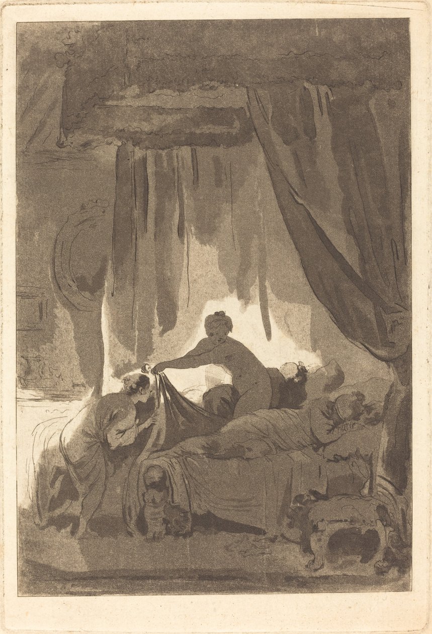 蒙娜丽莎 作者 Adolphe Théodore Jules Martial Potémont 模仿 Jean Honoré Fragonard