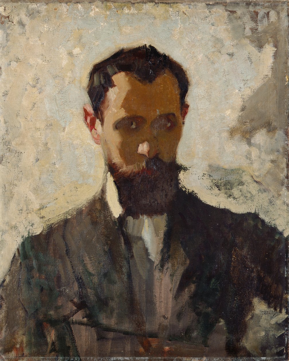 自画像研究，约 1912 年（布面油画） 作者 阿道夫·瓦莱特（Adolphe Valette）