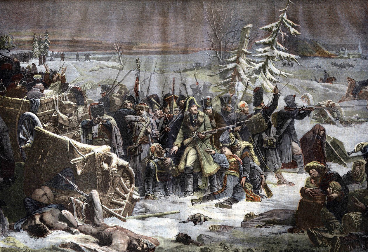 米歇尔-内伊元帅（1769-1815）于1812年从俄罗斯退役。根据Yvon的画作雕刻的。 作者 阿道夫·伊冯（Adolphe Yvon）