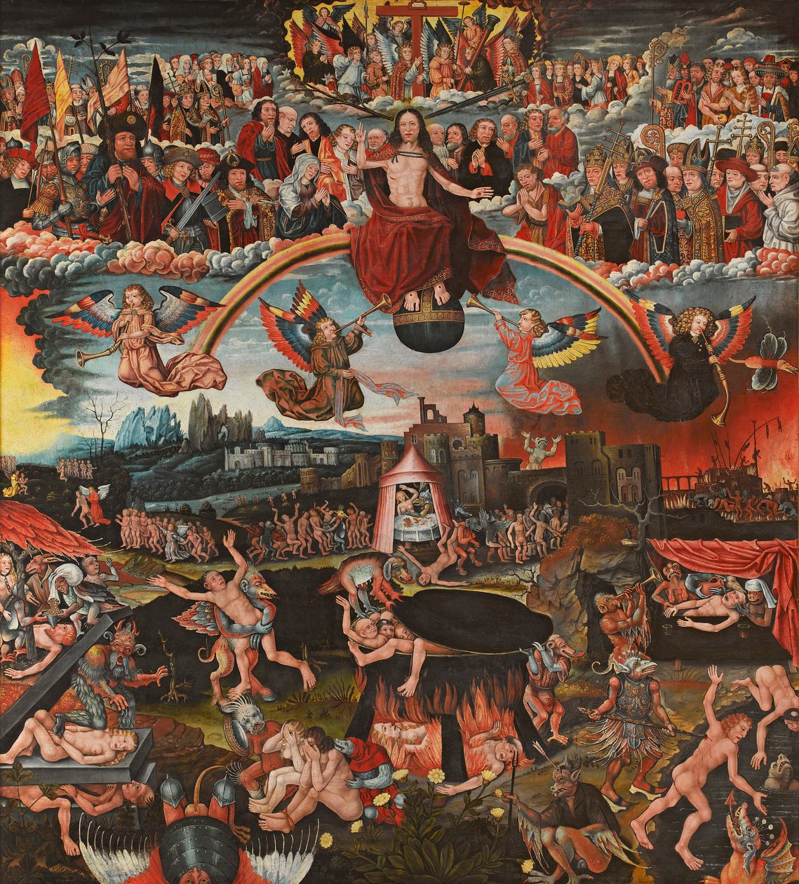 最后的审判》，1526年。 作者 Adriaan Moreels 和 Pieter Van Boven