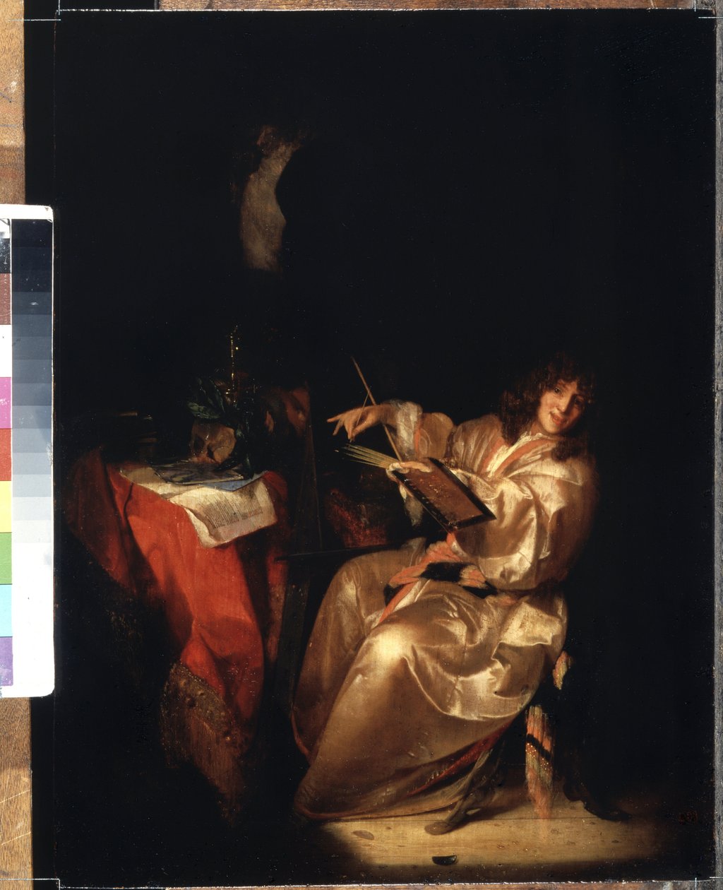 Autoportrait（自画像）。Adriaen van der Werff（1659-1722 年）的绘画作品。木板上的水彩画，38.5 x 29 厘米 作者 阿德里安·范德沃夫