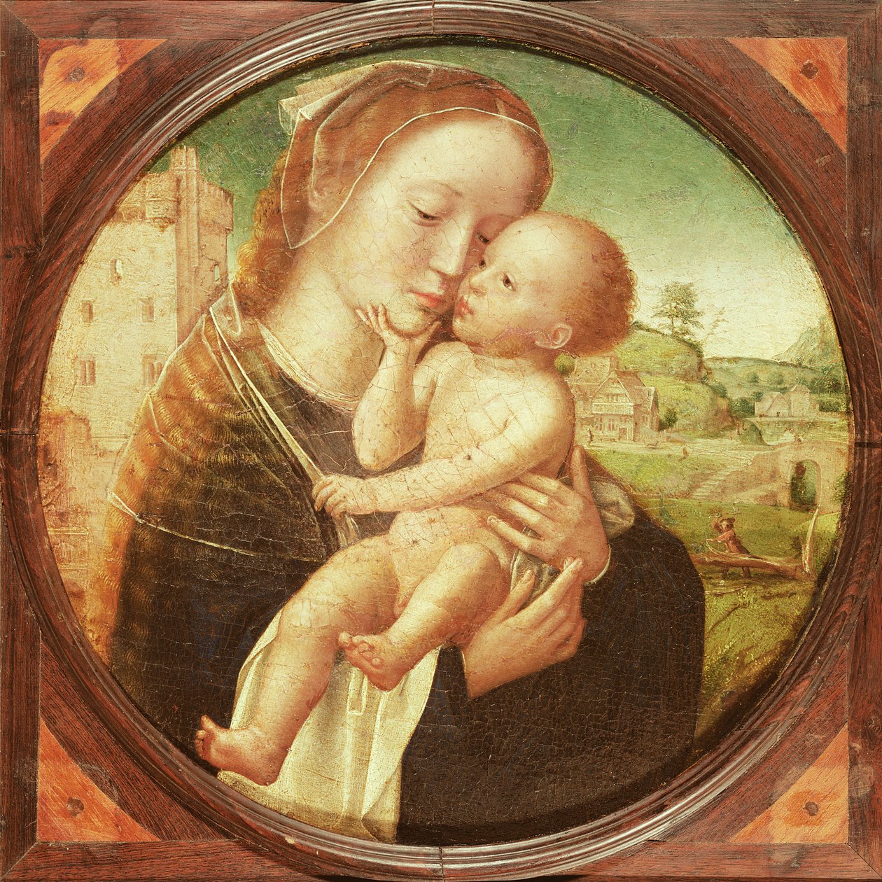 处女和儿童 作者 Adriaen Isenbrandt或Isenbrant