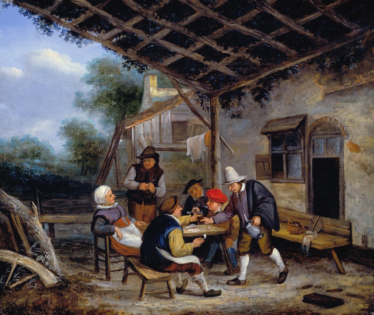 农民喝酒 作者 阿德里亚恩·扬斯（Adriaen Jansz）。范·奥斯塔德