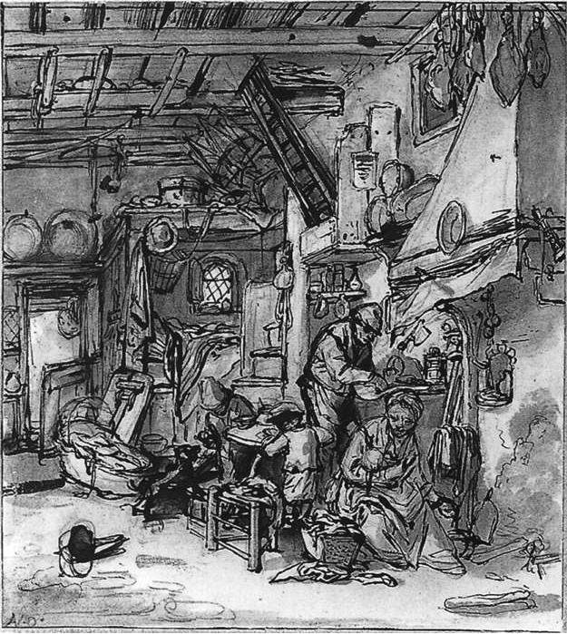 家庭 作者 阿德里亚恩·扬斯（Adriaen Jansz）。范·奥斯塔德