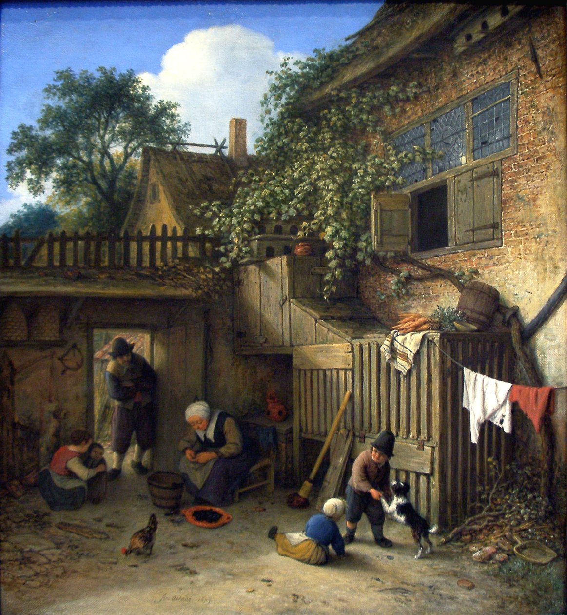 小屋dooryard 作者 阿德里亚恩·扬斯（Adriaen Jansz）。范·奥斯塔德