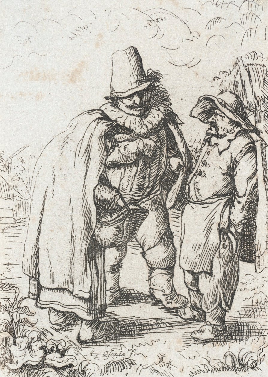 三个怪诞人物 作者 阿德里亚恩·扬斯（Adriaen Jansz）。范·奥斯塔德