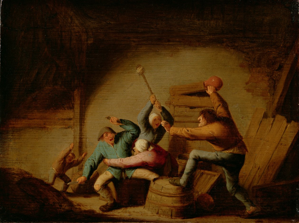 打架 作者 阿德里亚恩·扬斯（Adriaen Jansz）。范·奥斯塔德