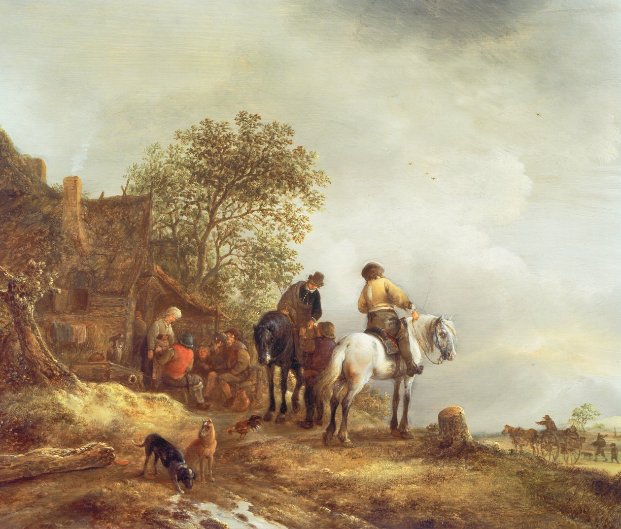 景观与车手 作者 阿德里亚恩·扬斯（Adriaen Jansz）。范·奥斯塔德