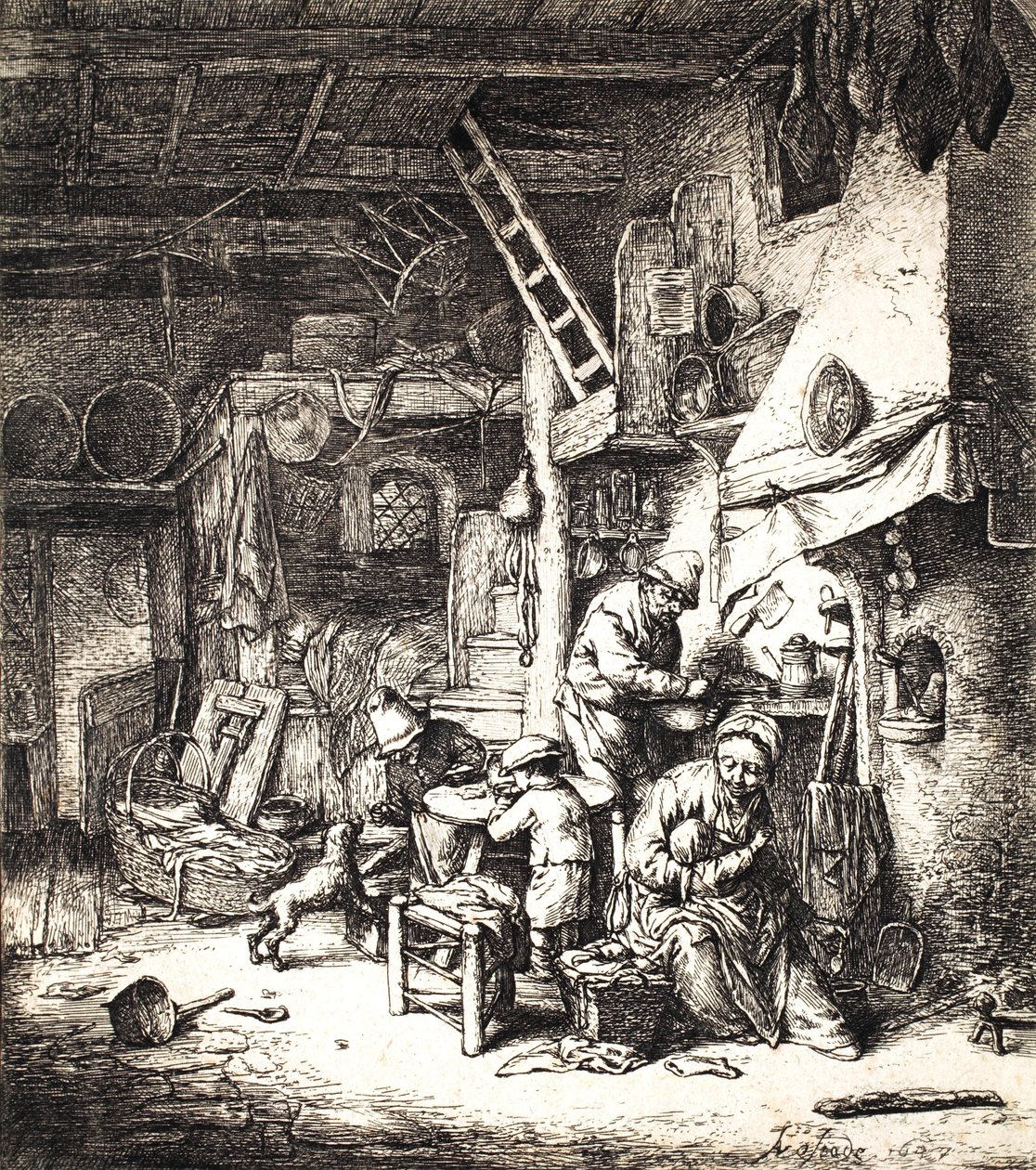 农民家庭，1647年 作者 阿德里亚恩·扬斯（Adriaen Jansz）。范·奥斯塔德