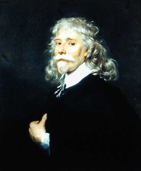白发人送黑发人的画像（布面油画） 作者 Adriaen (attr.to) Hanneman