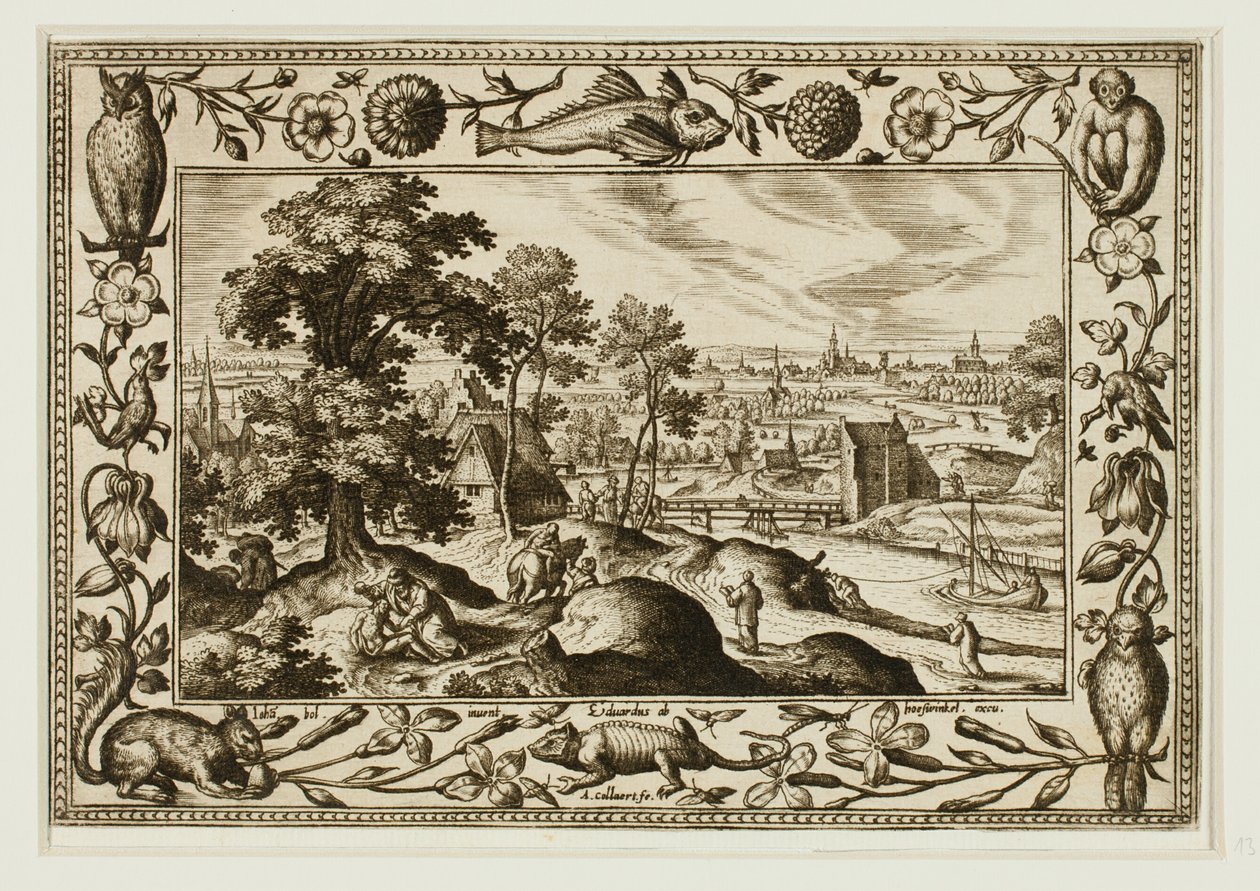 好撒玛利亚人的寓言，选自《新旧约全书》风景画和狩猎风景画 作者 阿德里亚恩·科拉特