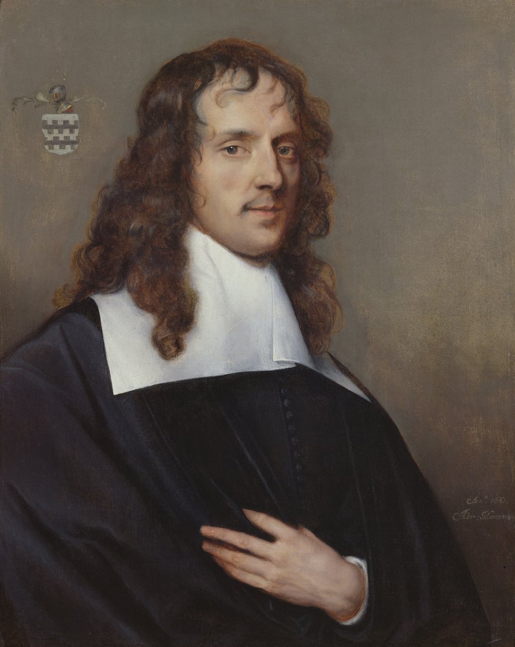 1661年Nicolas van der Haer的肖像 作者 阿德里安·汉尼曼