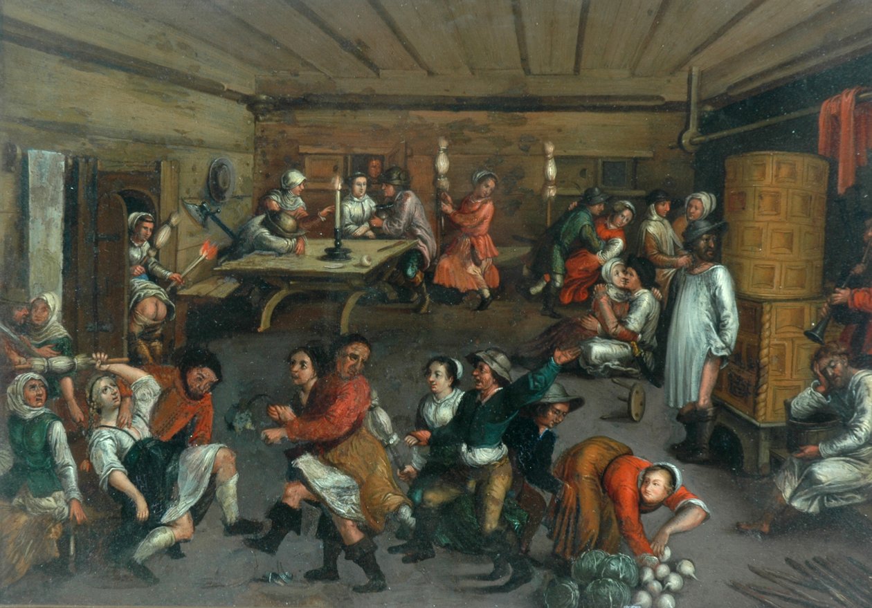 1622年的荷兰语Merrymaking 作者 阿德里亚恩·扬斯（Adriaen Jansz）。范·奥斯塔德