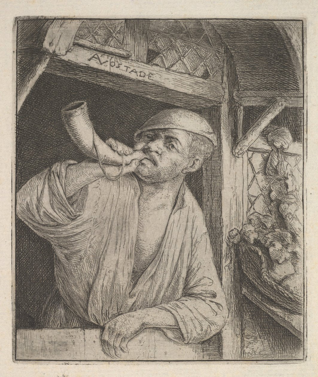 贝克吹牛号，1610-185。 作者 阿德里亚恩·扬斯（Adriaen Jansz）。范·奥斯塔德