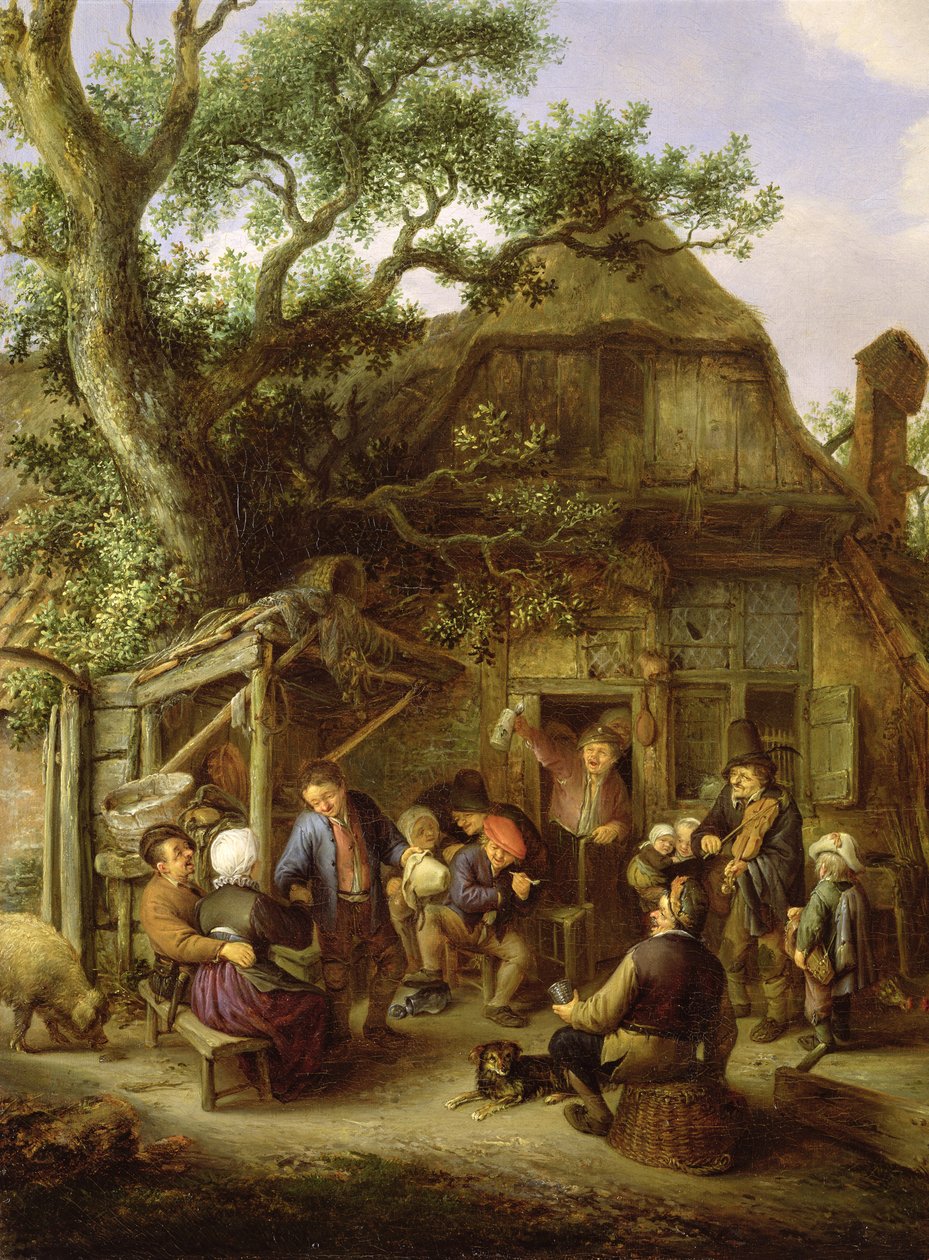 Happy Peasants，1648（详情）（见242086） 作者 阿德里亚恩·扬斯（Adriaen Jansz）。范·奥斯塔德
