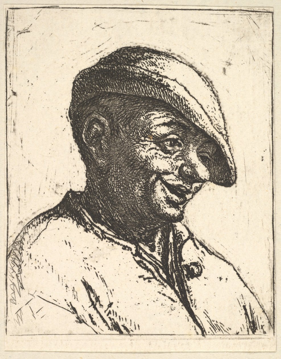 笑农民，1610-185年。 作者 阿德里亚恩·扬斯（Adriaen Jansz）。范·奥斯塔德