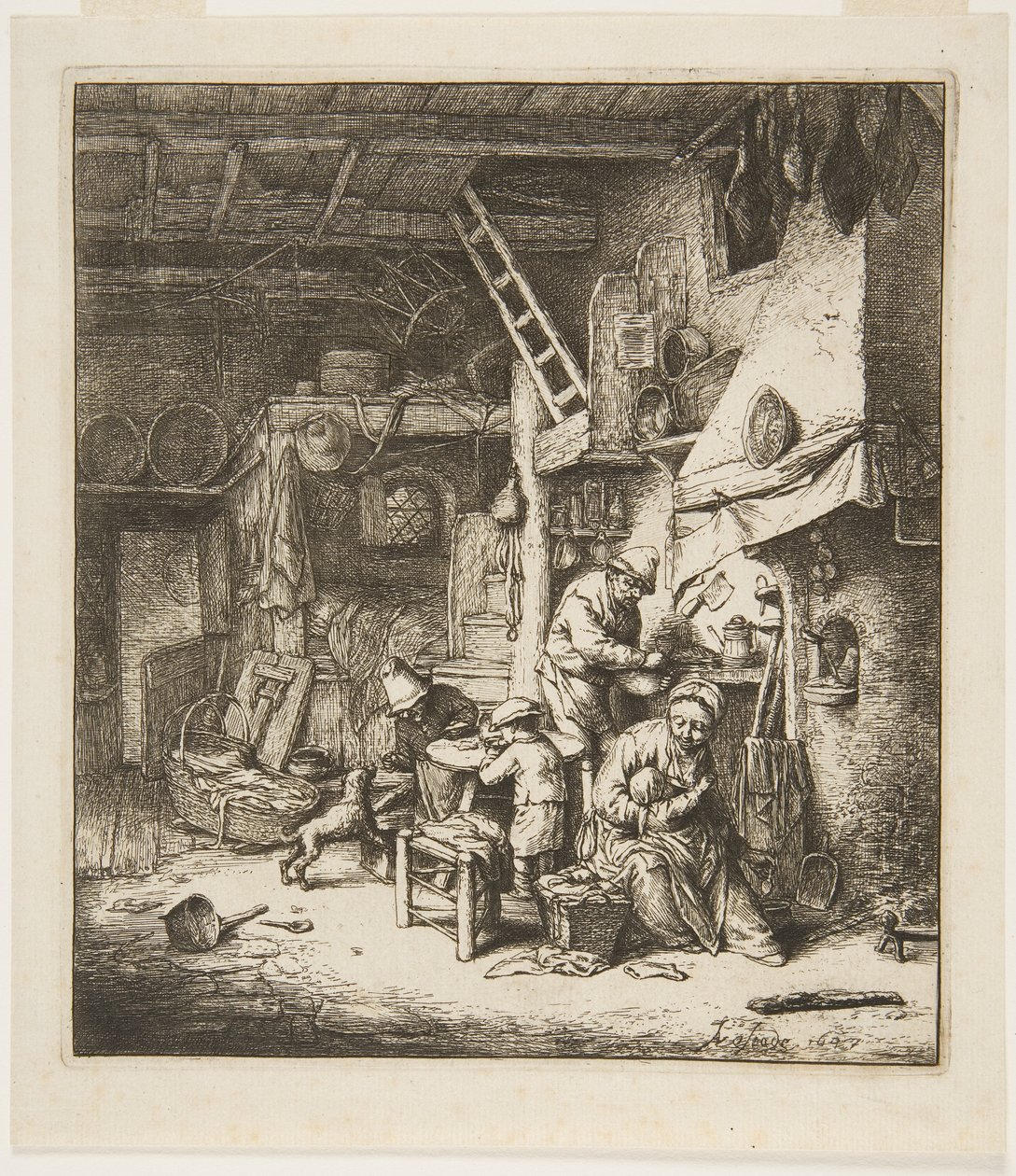 农民家庭 作者 阿德里亚恩·扬斯（Adriaen Jansz）。范·奥斯塔德