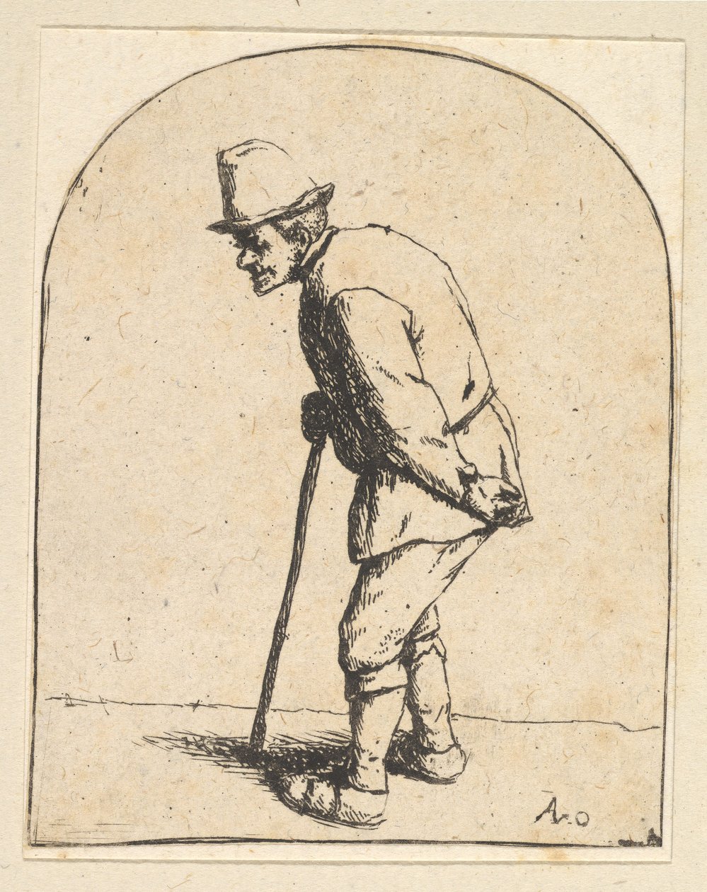 农民用棍子，1610-185。 作者 阿德里亚恩·扬斯（Adriaen Jansz）。范·奥斯塔德