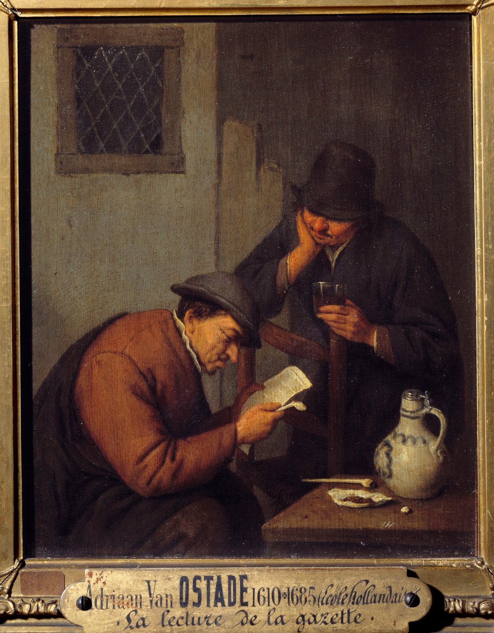 阅读《公报》 阿德里安-范-奥斯特德（1610-1685）的画作 作者 阿德里亚恩·扬斯（Adriaen Jansz）。范·奥斯塔德