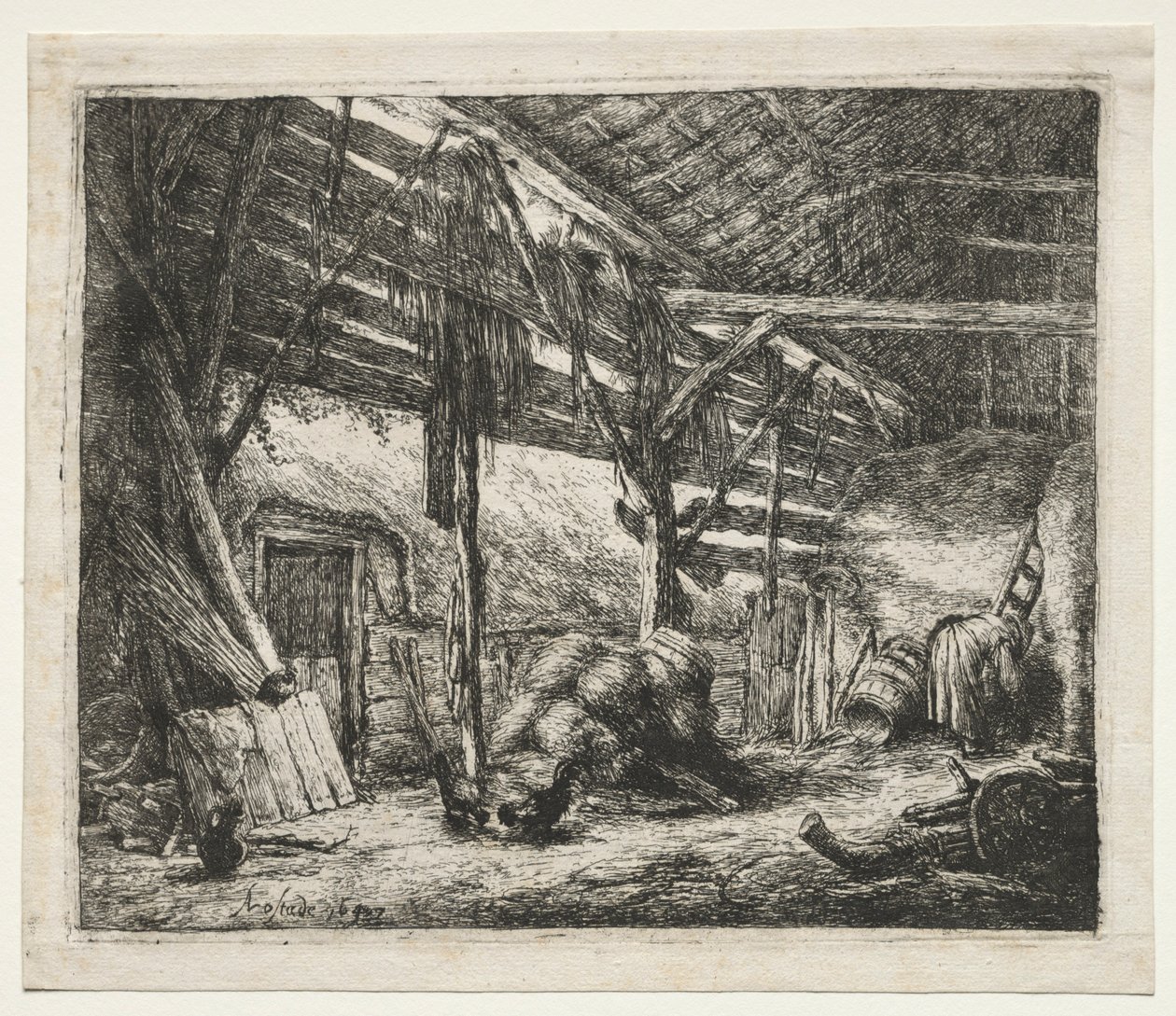 谷仓，1647年。 作者 阿德里亚恩·扬斯（Adriaen Jansz）。范·奥斯塔德