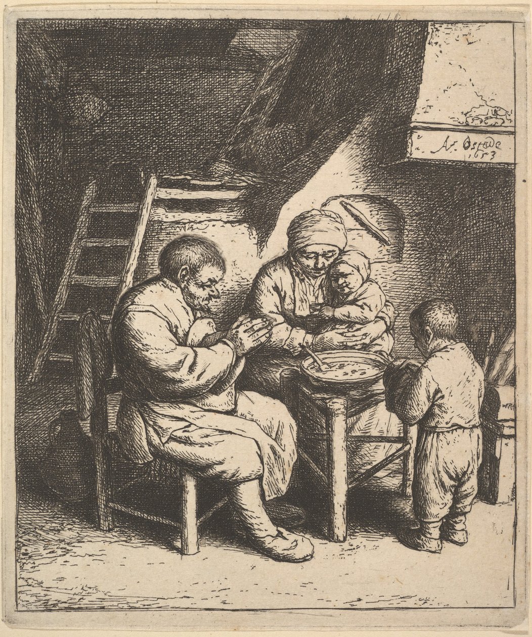 祝福，1610-185。 作者 阿德里亚恩·扬斯（Adriaen Jansz）。范·奥斯塔德