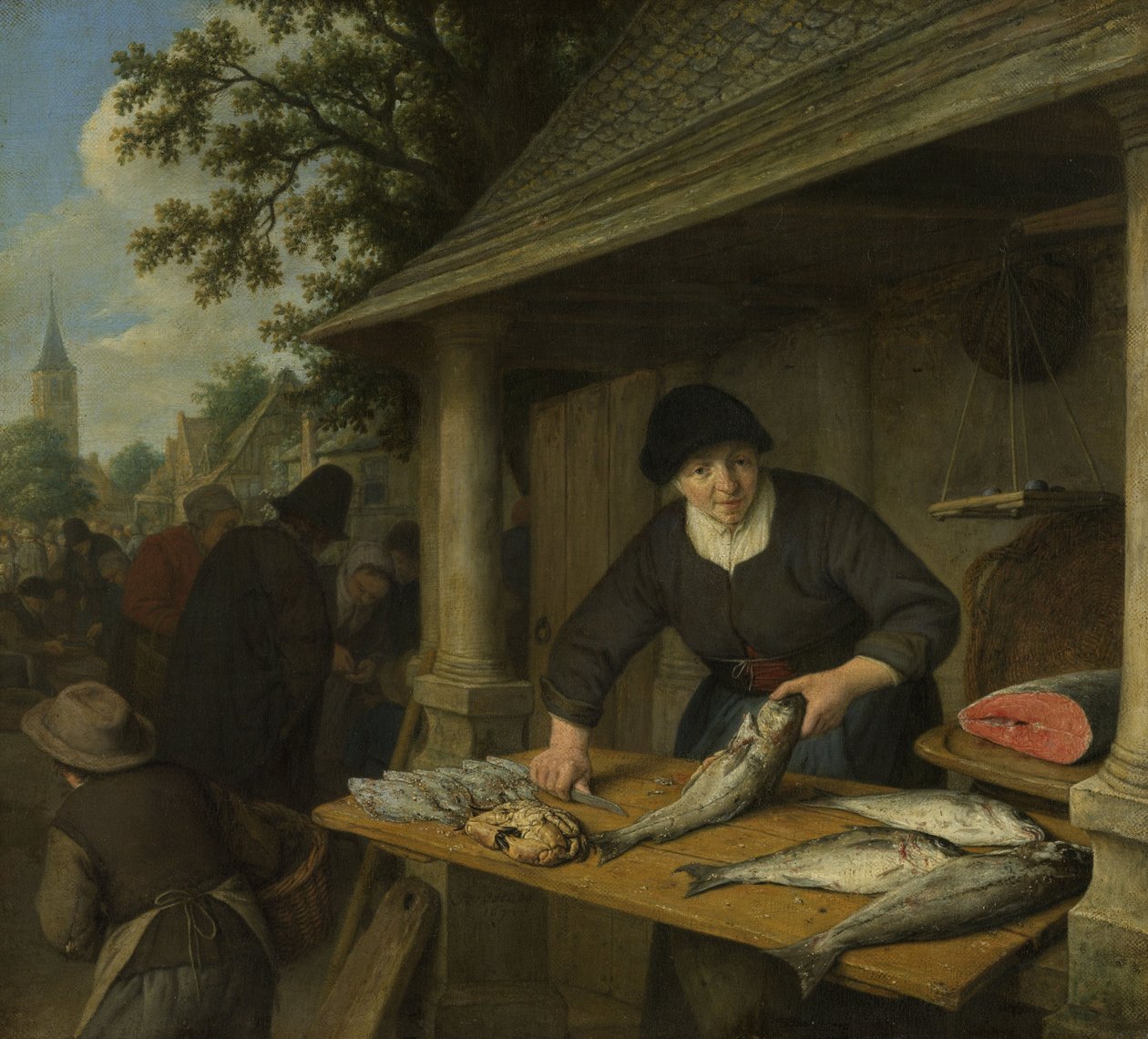鱼妇 作者 阿德里亚恩·扬斯（Adriaen Jansz）。范·奥斯塔德