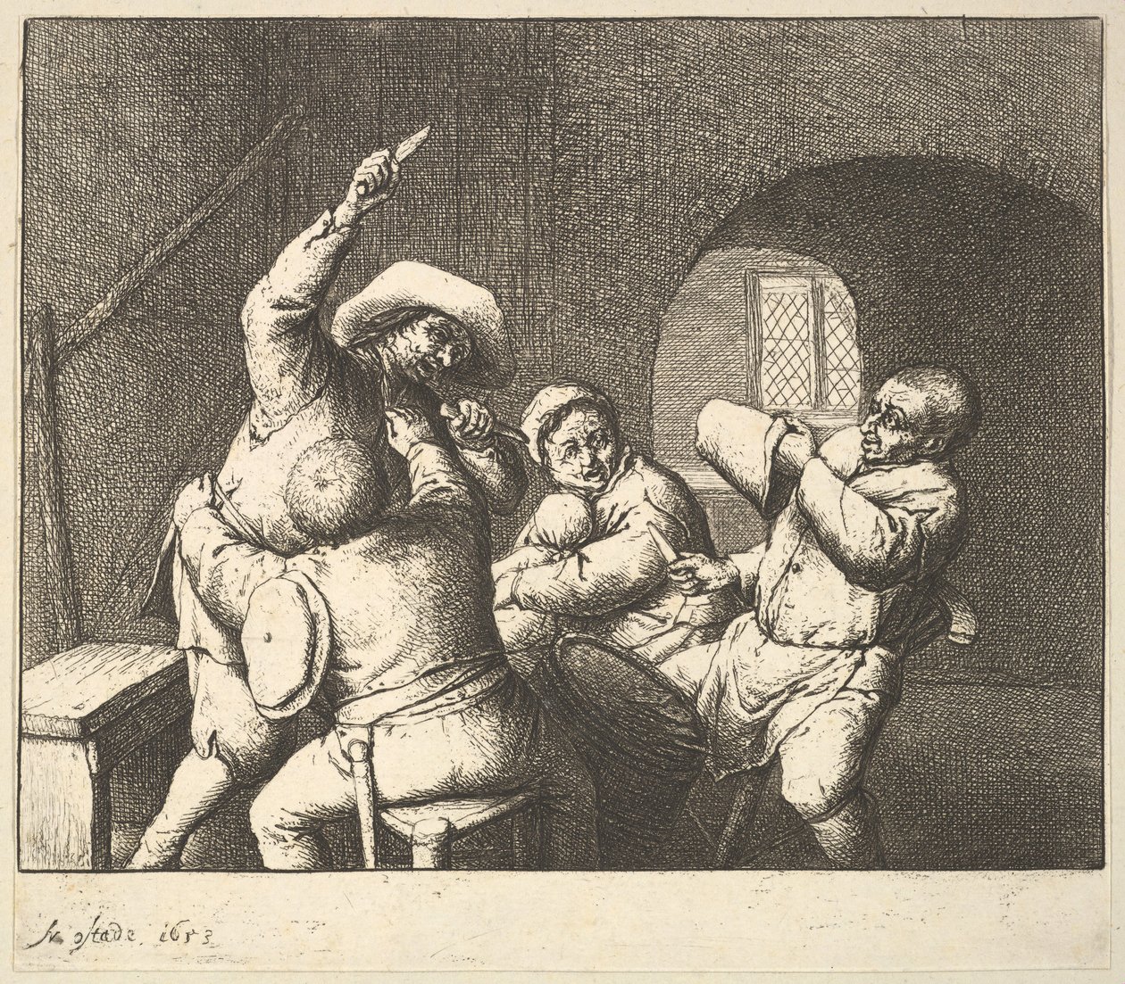 刀推力，1610-85。 作者 阿德里亚恩·扬斯（Adriaen Jansz）。范·奥斯塔德
