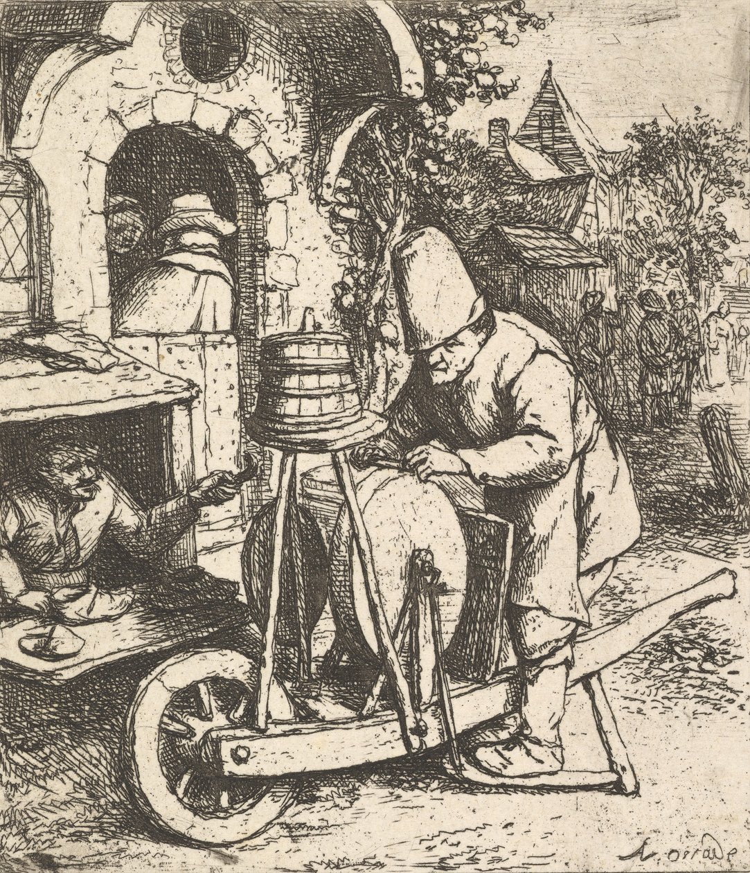 绞刀，1610-85。 作者 阿德里亚恩·扬斯（Adriaen Jansz）。范·奥斯塔德