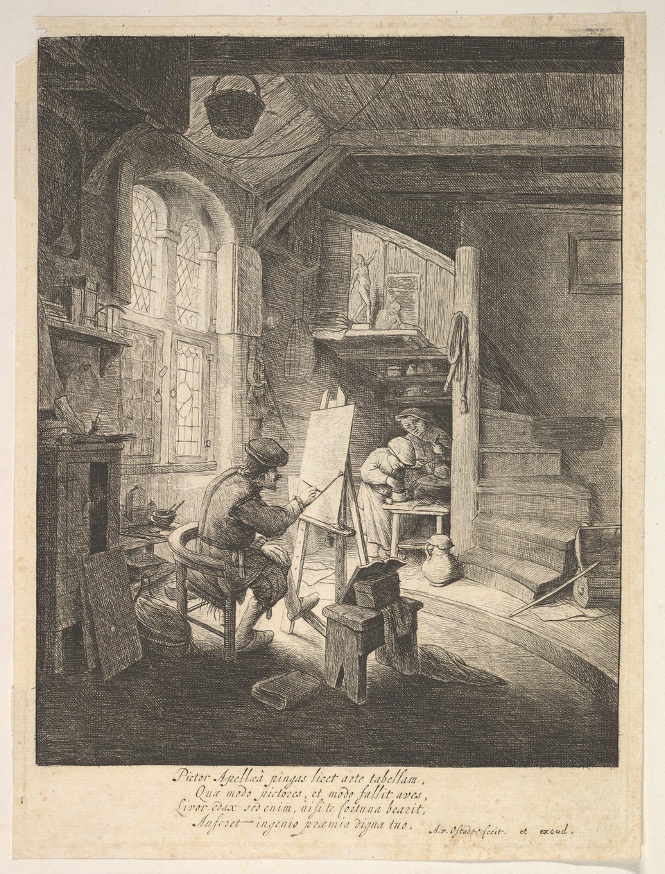 画家，十七世纪。 作者 阿德里亚恩·扬斯（Adriaen Jansz）。范·奥斯塔德