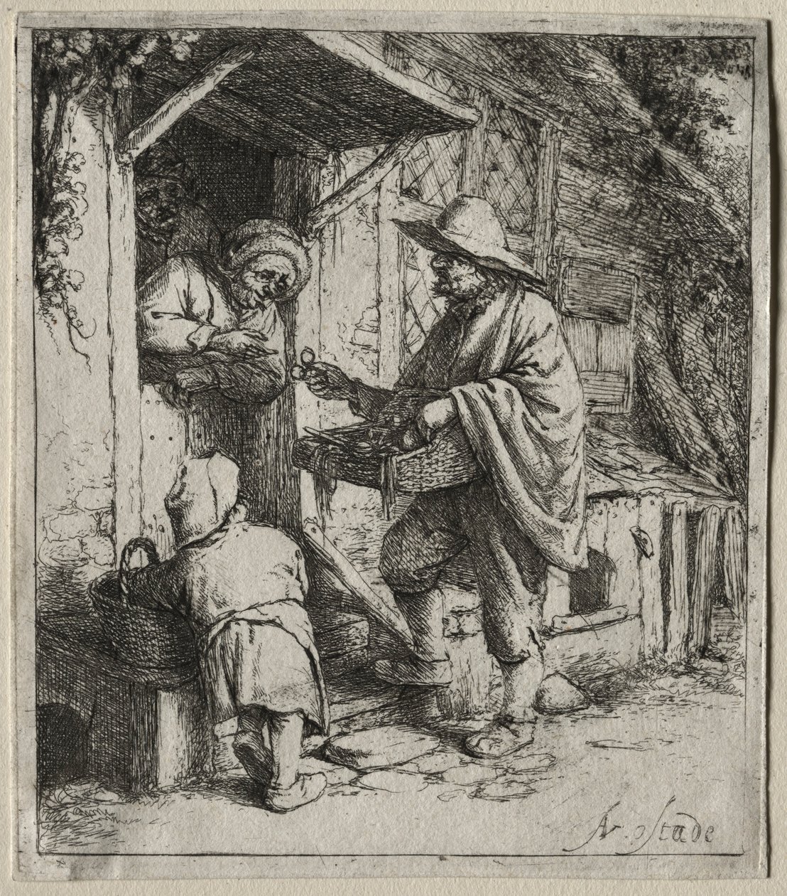眼镜销售商。 作者 阿德里亚恩·扬斯（Adriaen Jansz）。范·奥斯塔德