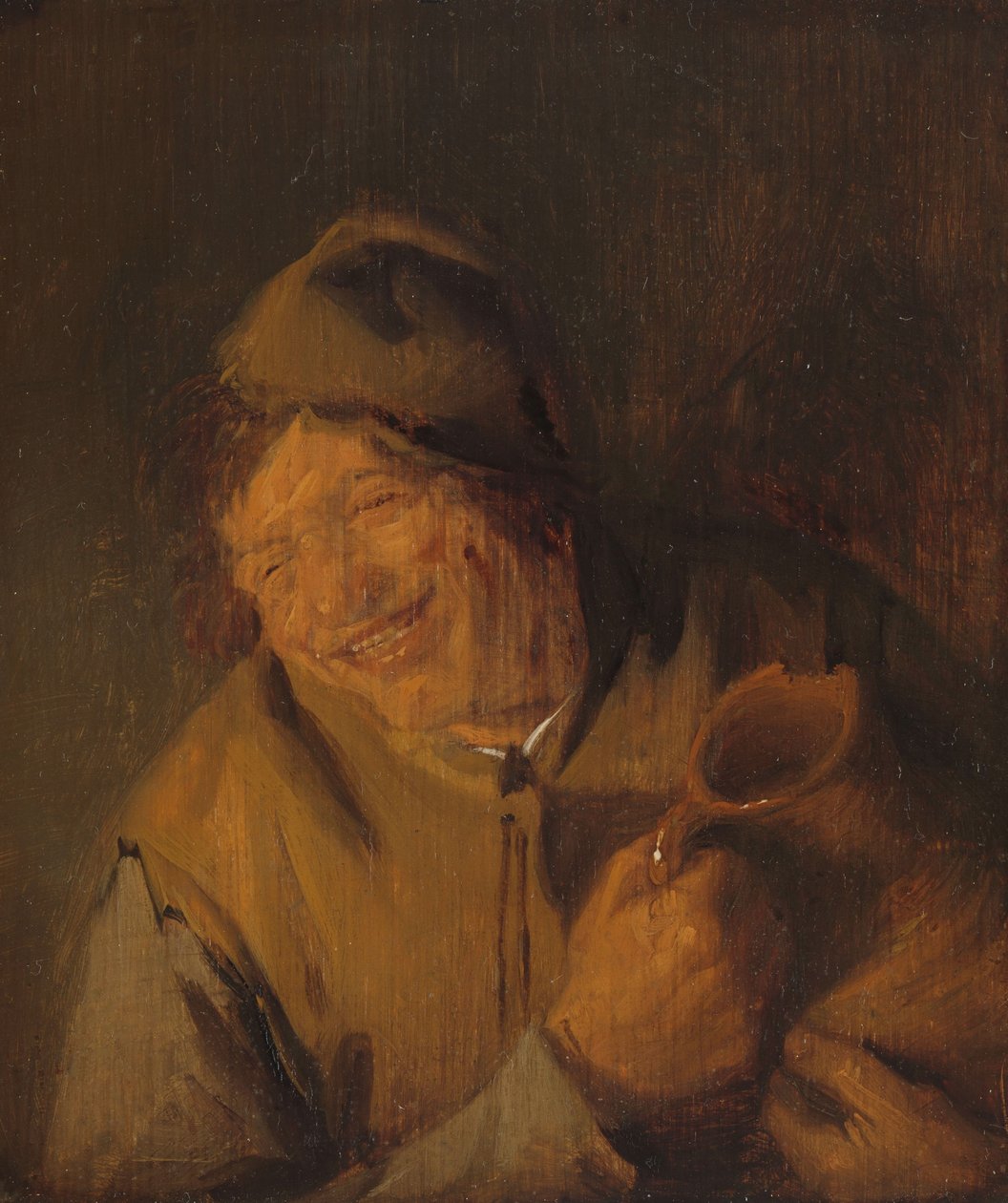 快乐的农民，1630-50 作者 阿德里亚恩·扬斯（Adriaen Jansz）。范·奥斯塔德