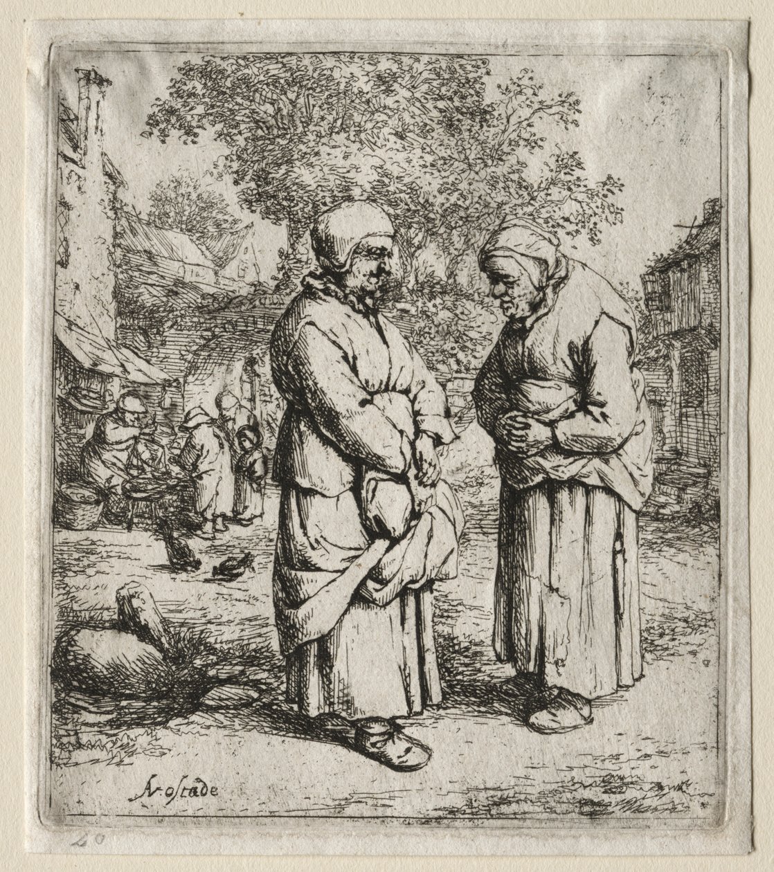 两个八卦。 作者 阿德里亚恩·扬斯（Adriaen Jansz）。范·奥斯塔德