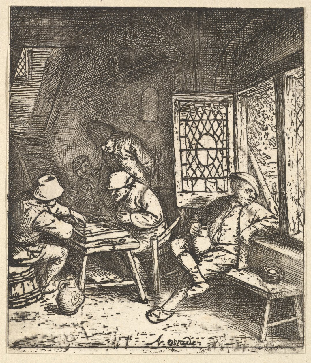 Tric Trac播放器，1610-185。 作者 阿德里亚恩·扬斯（Adriaen Jansz）。范·奥斯塔德