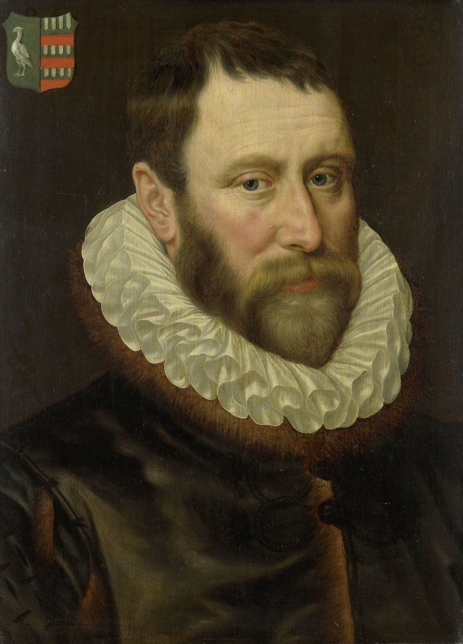 雅各布-巴斯-克莱斯（1536-1589 年）肖像 作者 阿德里亚恩·托马斯（Adriaen Thomasz）。键