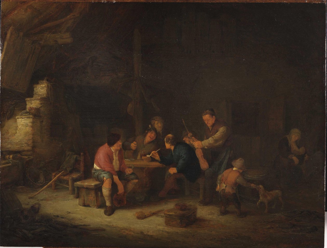 内政与农民 作者 阿德里亚恩·扬斯（Adriaen Jansz）。范·奥斯塔德
